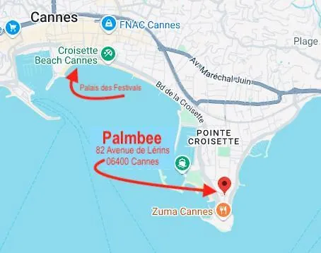 70M2, 2 Chambres Pour 4 Pers Avec Terrasses A 200M Des Plages, Palmbee Cannes
